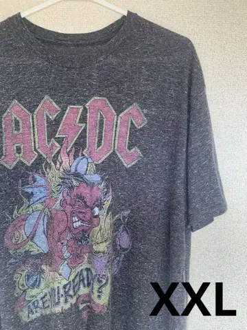 AC/DC 락 티셔츠 XXL 빅 사이즈 락 밴드 구제 의류