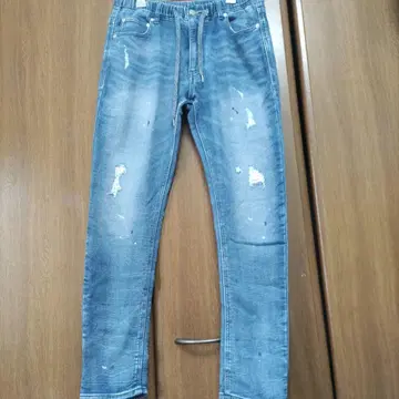 데님 라이트 블루 데미지 가공