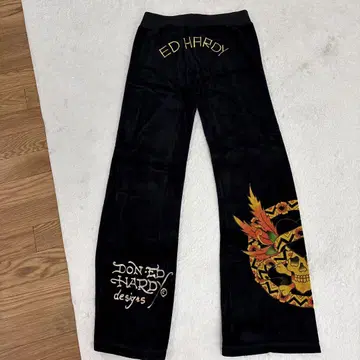 ED HARDY 플레어 팬츠 블랙