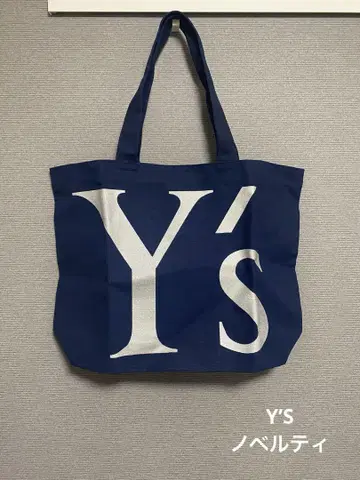 Y's 네이비 토트백 로고
