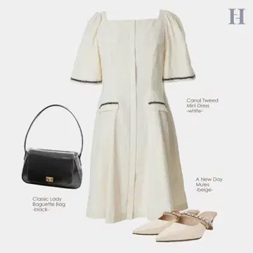 하립투 Canal Tweed Mini Dress