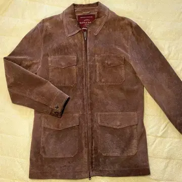 EDDIE BAUER 돈피 스웨이드 가죽 자켓 블루종
