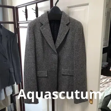 그레이 테일러드 자켓 Aquascutum London 11호 모 100%