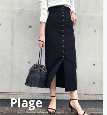 plage 여성용 타이트 스커트 블랙 36
