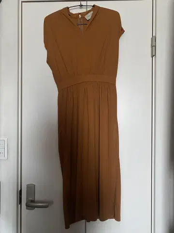 새상품급 UNITED ARROWS 슬리브리스 원피스 오렌지 브라운 36