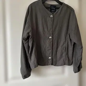 ZARA 그레이 노카라 자켓 13-14