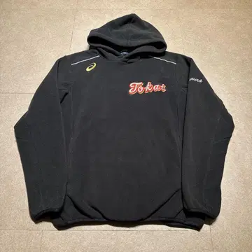 ASICS 플리스 후드티 동해대학 야구부 블랙 S