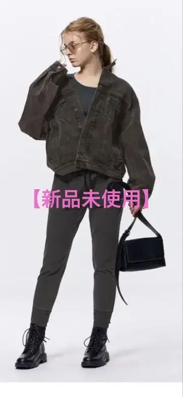 [ 미사용 새상품 ] GU 데님 맨투맨 이지 팬츠