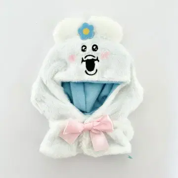 응포챠무 봉제 인형 판초 핑크 리본