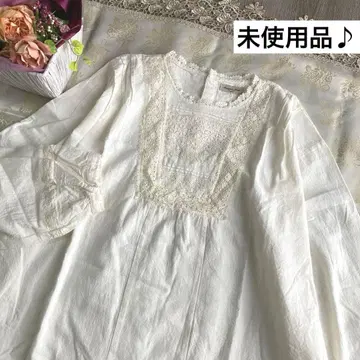사만사 모스모스 새상품급 가슴 부분 레이스 린넨 원피스