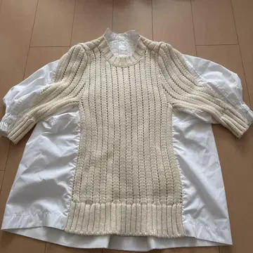 sacai 도킹 니트 셔츠 20-05238 사이즈 1 새상품급