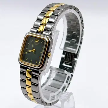 세이코 쿼츠 여성용 손목시계 블랙 골드 019