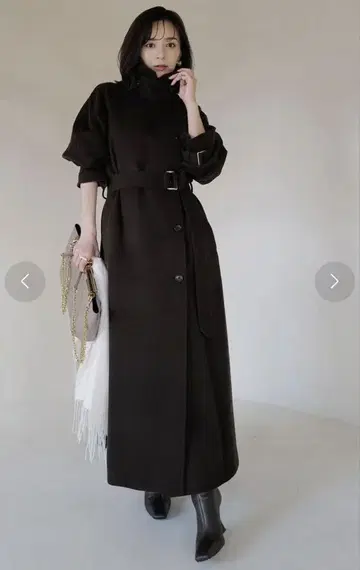 anuans 울 트렌치코트 brown 브라운