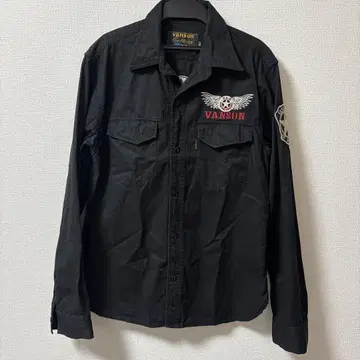 VANSON 블랙 밀리터리 자켓