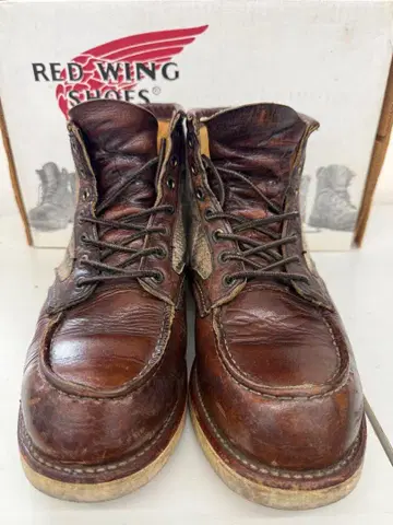 RED WING 레드윙 남성용 워크 부츠 브라운/체크 무늬