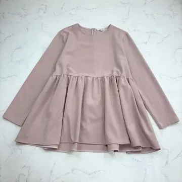 yori 소프트 속기모 프릴 블라우스 풀오버 백 지퍼 핑크