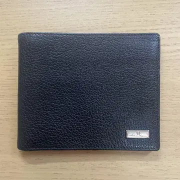 가죽 접이식 지갑 블랙