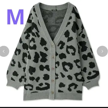 새상품 Avail Shoko 레오파드 무늬 니트 가디건 M