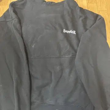 블랙 후드티 Supplier 자수