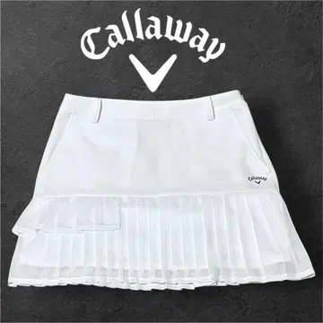 Callaway 화이트 플리츠 스커트 M 사이즈