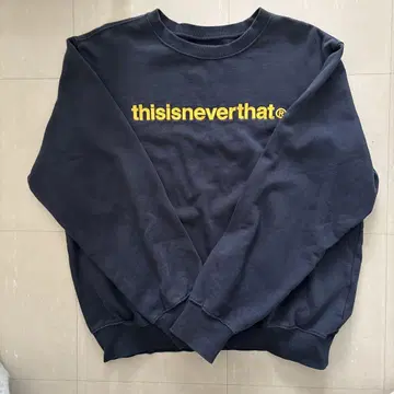 thisisneverthat 네이비 로고 맨투맨
