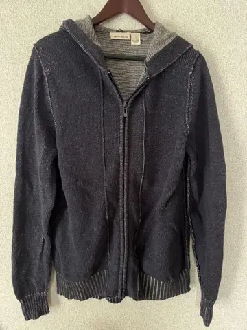 DKNY JEANS 다크 네이비 후드 부착 후드티 M