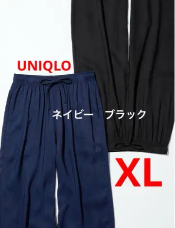레이온 리라코 2점 블랙 네이비 XL 사이즈 UNIQLO 유니클로