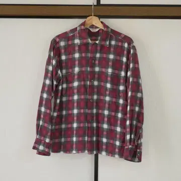 50s 60s SEARS 체크 프린트 플란넬 셔츠