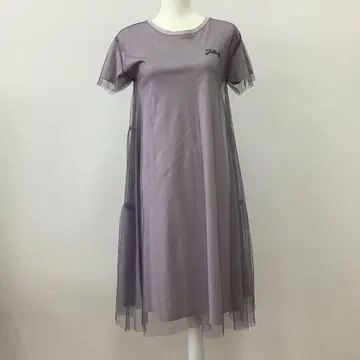 [ F ] JILL STUART 튤 절개 원피스 퍼플 계열