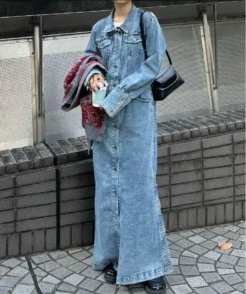 AMERI I LINE DENIM SHIRT DRESS