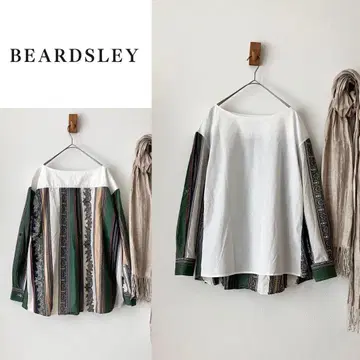 BEARDSLEY 비어즐리 백 절개 블라우스 튜닉 페이즐리