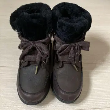 SOREL 다크 브라운 퍼 달린 어그 부츠