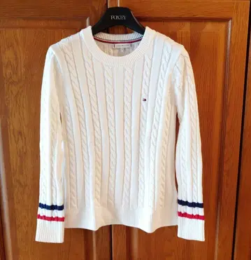TOMMY HILFIGER 케이블 니트 스웨터 XS