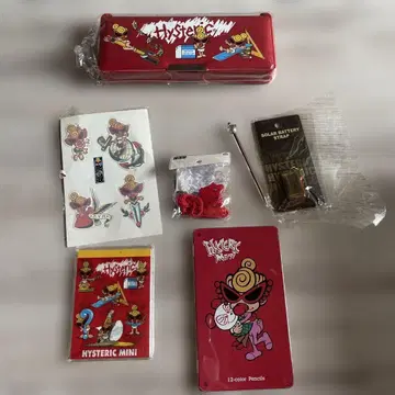 HYSTERIC MINI 펜 케이스, 씰 키링, 메모장, 스트랩