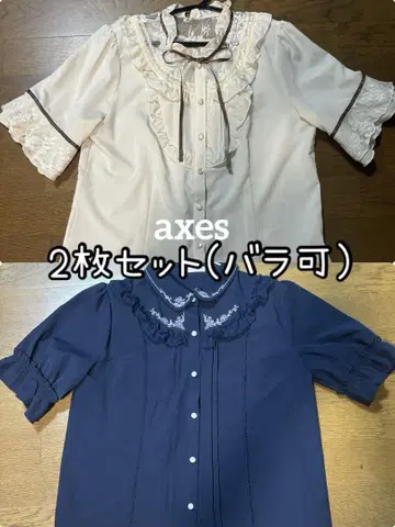 axes 블라우스 셔츠 상의 2개 세트 M 사이즈