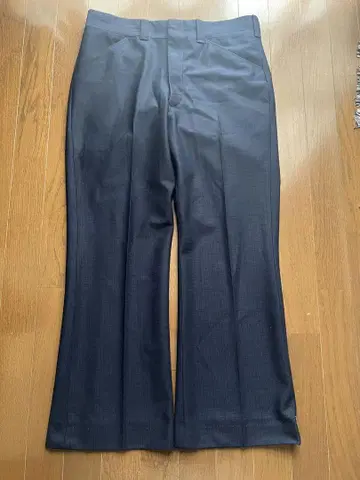 SEARS 70s~80s 네이비 플레어 폴리에스테르 구제 의류 슬랙스