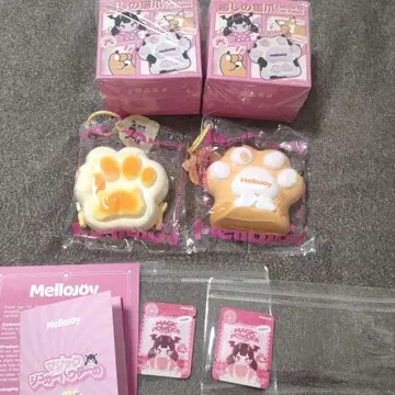 Mellajoy 고양이 발바닥 스퀴즈 2개 세트 치즈 브라운