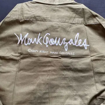 [ 구제 의류 ] Mark Gonzales 긴팔 셔츠 L 사이즈 올리브