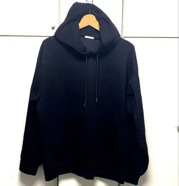 [ GU ] 더블 페이스 빅불 후드티 후디 블랙 M