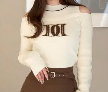 Darich 레이어드 드라이 로고 니트탑 새상품