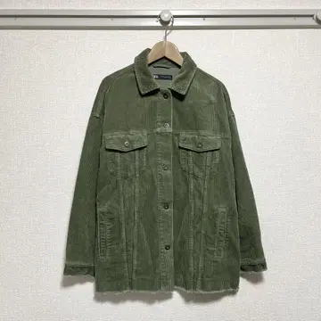 [ 새상품급 ] ZARA(자라) 코듀로이 오버 빅 셔츠 경량 아우터 자켓