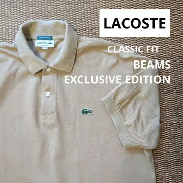 LACOSTE 베이지 피케 셔츠 CLASSIC FIT FR 3 US S