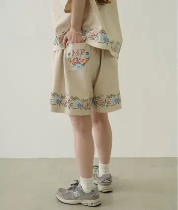 MILKFED. CROSS STITCH STYLE SHORTS