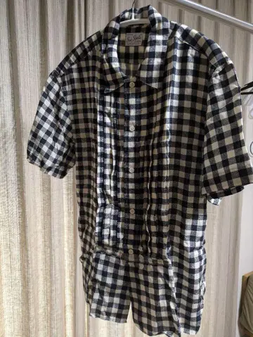 Soe Shirte 일본제 반팔 체크 셔츠