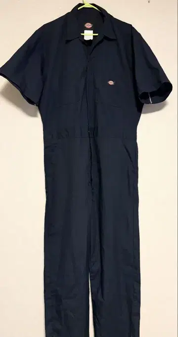 Dickies 네이비 반팔 오버롤 작업복 얇은 소재