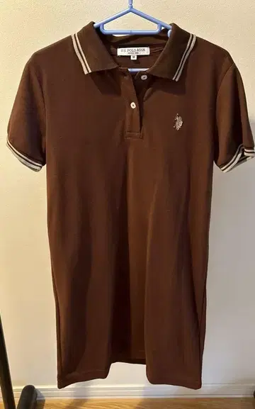 U.S POLO ASSN. 무릎 기장 원피스 피케 셔츠
