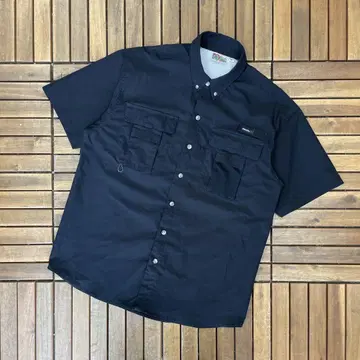새상품급 WOODS 우즈 버튼 다운 반팔 낚시 셔츠