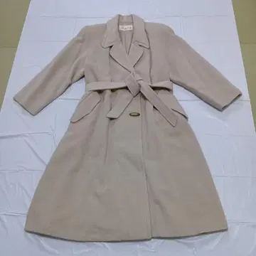 베이지 랩 코트 7분 소매