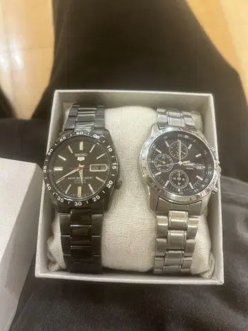 SEIKO 아날로그 손목시계 2개 세트