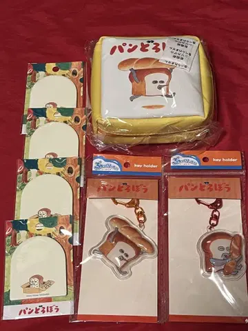 빵도둑 키링 천연 가죽 파우치 다이컷 메모지 세트